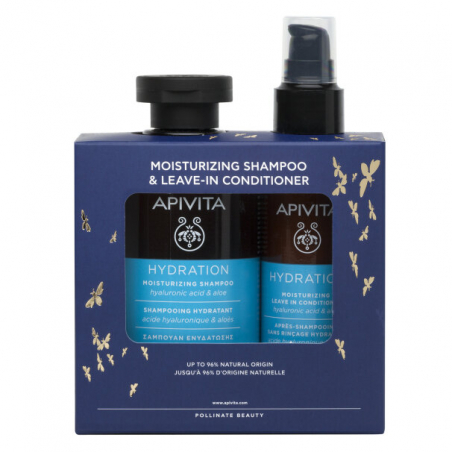 COFFRET APIVITA MOISTURIZING SHAMPOO & LEAVE-IN CONDITIONER