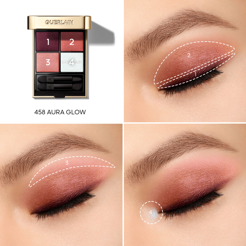 OMBRES G 458 AURA GLOW OMBRES À PAUPIÈRES EN 4 TEINTES EN ÉDITION
