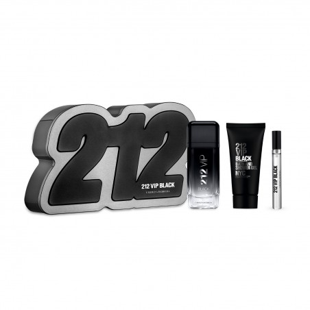 212 VIP BLACK Estuche Eau de Parfum 100ml + Gel 100ml + Mini 10ml