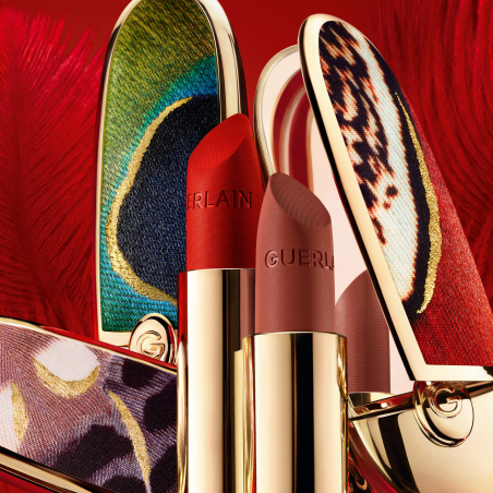 Rouge G Majestic Feathers Boîtier Joya avec Double Miroir Édition Limitée