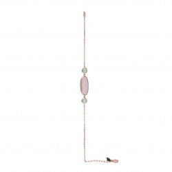 BRACELET AVEC CHAÎNE ET PIERRE ALLONGÉE