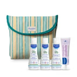 Coffret Trousse de toilette rayée Mustela Little Moments
