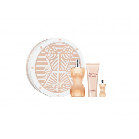Jean Paul Gaultier CLASSIQUE Cofre EDT V100ml + Body Lotion 75ml + Mini EDT 6ml