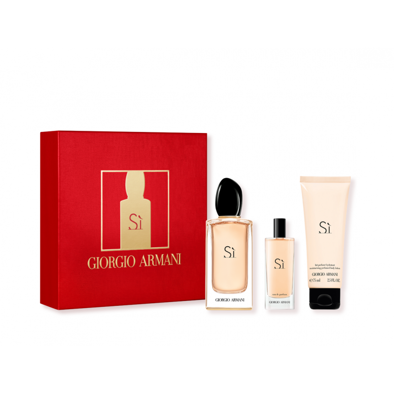 LE COFFRET SI DE GIORGIO ARMANI 100 ML 15 ML 75 ML DE LAIT POUR LE CORPS
