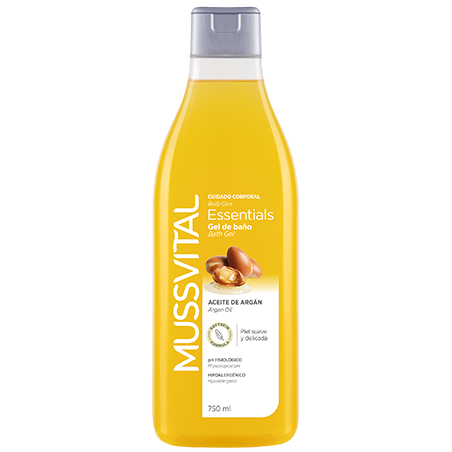 GEL DE BAIN À L’HUILE D’ARGAN 750ML ESSENTIALS MUSSVITAL