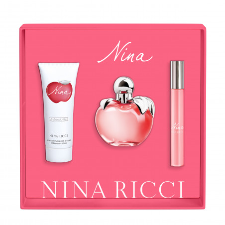 NINA Coffret EDTV80ml + Lotion Corporelle 75ml + Roll On