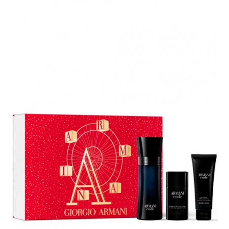 Code Homme Coffret Eau De Toilette Vapourisateur 125 Ml+Deodorant 75 Ml+Gel Douche 75 Ml