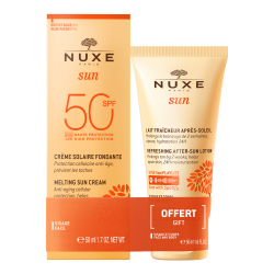Crème de visage fondante SPF 50 + Après-soleil 50 ml