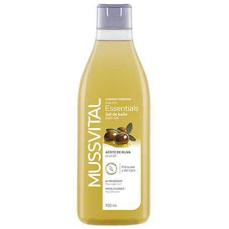 MUSSVITAL ESSENTIALS GEL DE BAIN À L'OLIVE