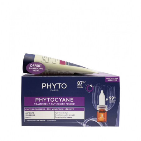 PHYTO PHYTOCYANE TRATAMENTO ANTI-QUEDA DE CABELO PARA MULHERES