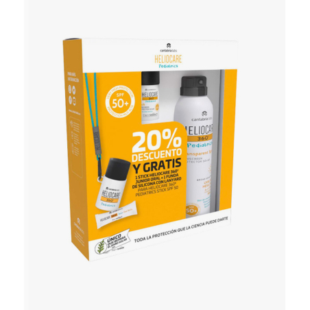 SET HELIOCARE 360º PEDIATRICS CLEAR SPRAY AND STICK SPF50+ + 20% DI SCONTO