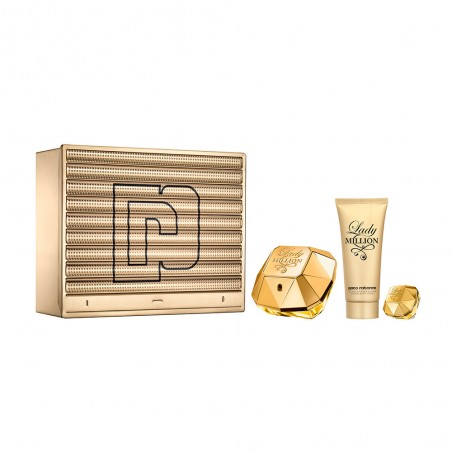 LADY MILLION Estuche Eau De Parfum 80ml  + BL 100ml + Miniatura 5ml