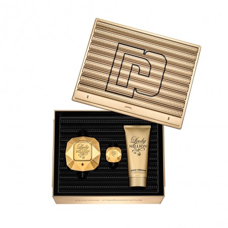 LADY MILLION Estuche Eau De Parfum 80ml  + BL 100ml + Miniatura 5ml
