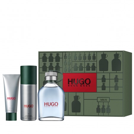 Hugo Man Estuche EDT V.125ml + Deodorant Spray 150ml + Shower Gel 50ml