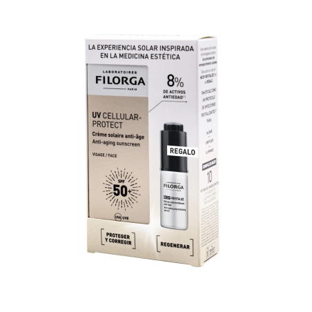 Set Crema Solare Antinvecchiamento Uv Cell Face + Siero Ncef