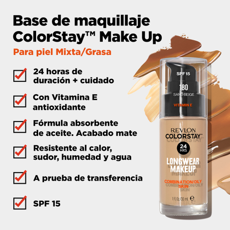 Colorstay Makeup Pelle Mista e Grassa Spf15