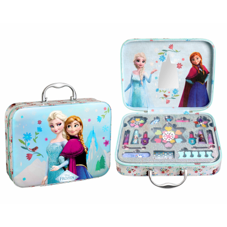 Set MetÃ¡lico MaletÃ­n Cuadrado de Maquillaje Frozen