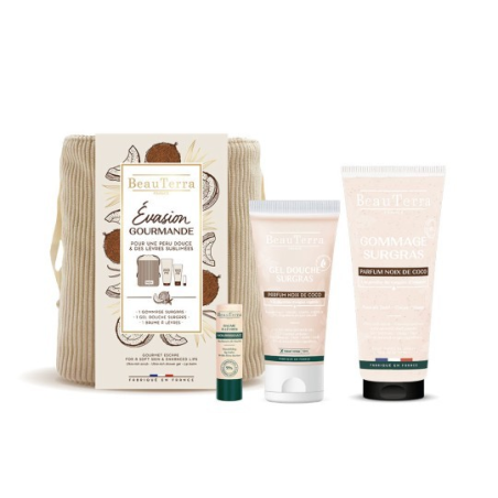 Set Bagnoschiuma al Cocco  + Scrub Esfoliante  + Balsamo Labbra  + Trousse da Bagno