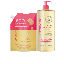 Set Olio Doccia Topicrem 2 x 1000 ml con Ricarica