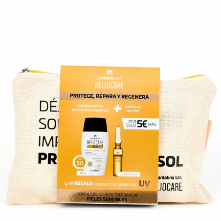 PACK HELIOCARE 360º MINERAL TOLERANCE FLUID 50ML + 10 AMPOLLAS