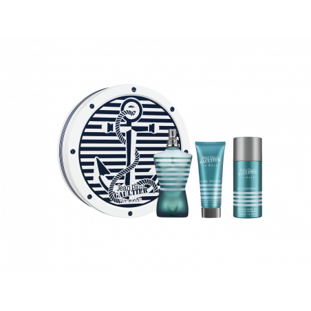 Cofre LE MALE Eau de Toilette Vaporizador 125 ml + Shower Gel 75 ml + Desodorante 150 ml