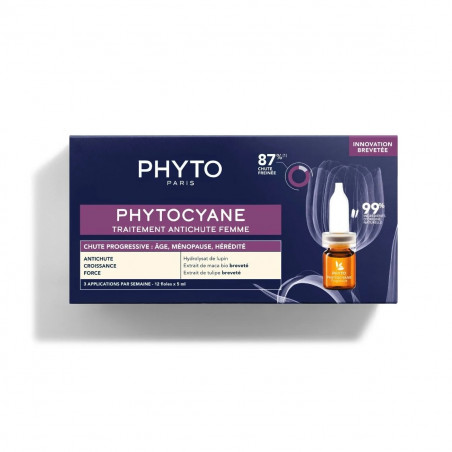 PHYTOCYANE TRAITEMENT ANTI-CHUTE DE CHEVEUX FEMME PROGRESSIVE 12X5ML