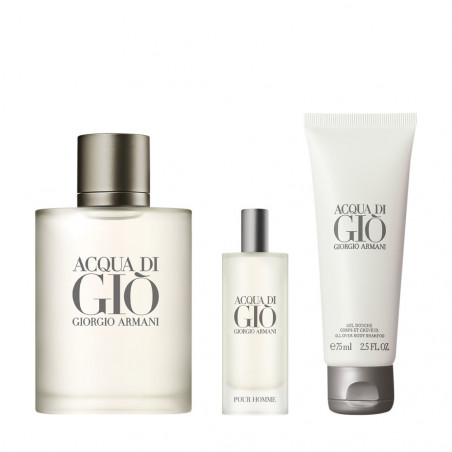 ACQUA DI GIO Homme COFFRE VAPORIZADOR 100 ML+VAPORIZADOR 15 ML+GEL 75 ML