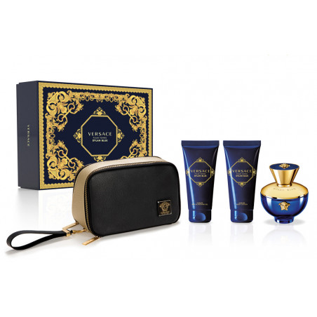 VERSACE DYLAN BLUE POUR FEMME EDP 100 ML + GEL DOUCHE 100 ML + LOCION DU CORPS 100 ML + NECESSAIRE
