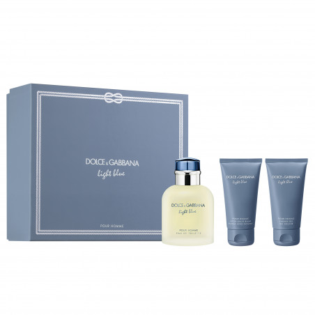 D&G HOMME LIGHT BLUE COFFRET EAU DE TOILETTE 125 ML + ASB 75 ML+ GEL 50 ML