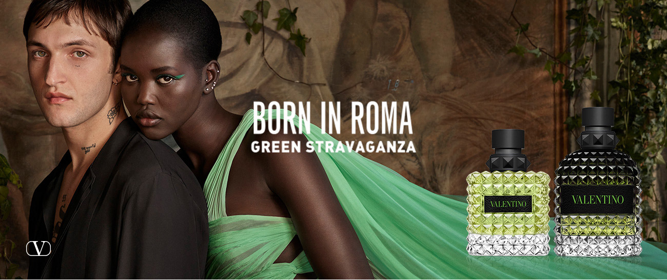 Born in Roma donna Green Stravaganza Valentino