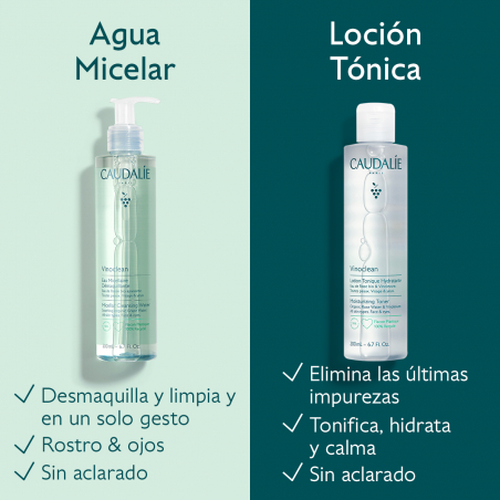 ÁGUA DE DESMAQUILHAGEM MICELAR VINOCLEAN