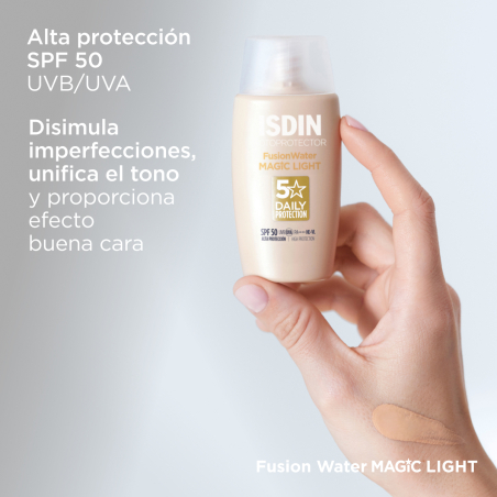 FUSION WATER MAGIC LIGHT PROTECTOR SOLAR FACIAL SPF50 COR 50ML