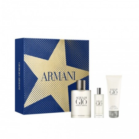 Acqua Di Giò Homme Caixa Eau de Toilette 100 ml + 15 ml + Gel Duche 75 ml