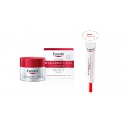 Eucerin Caixa Hyaluron-Filler +Volume Pele seca + Contorno de olhos 15Ml