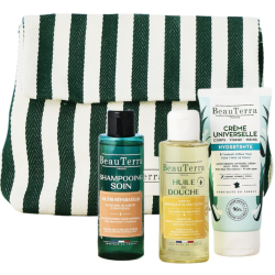 Caixa Essencial de Viagem: Champô 100ml + Óleo de Banho 100ml + Creme 100ml