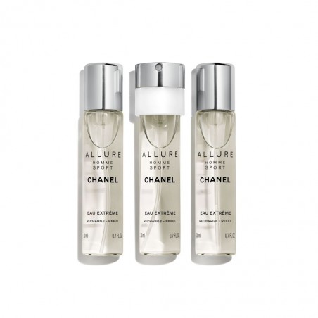 Allure Homme Sport Eau Extrême Vaporizador de Viagem Recarregável 3X20ml