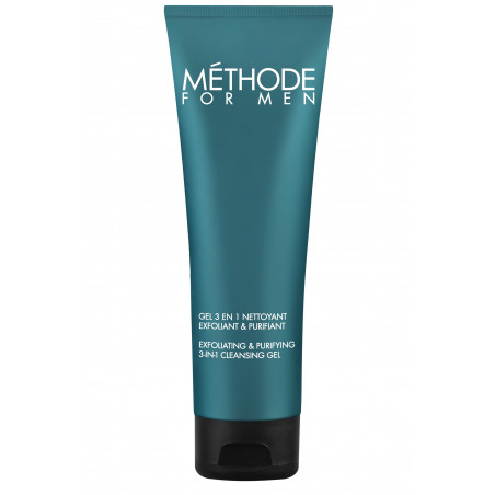 Méthode For MEN Gel 3 en 1 Nettoyant Exfoliant & Purifiant 125 ML