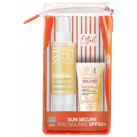 SET SUN SECURE EAU SOLAIRE SPF50+ 200ML + TOPIALYSE HUILE 55ML