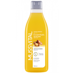 GEL DE BANHO COM ÓLEO DE ARGAN 750ML ESSENTIALS MUSSVITAL