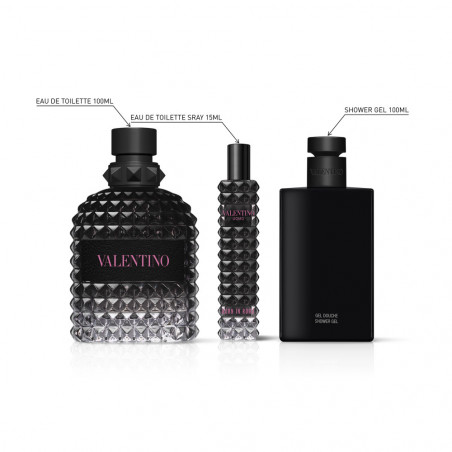 UOMO BORN IN ROMA Caixa EDT V100ml + SG 100ml + 15ml