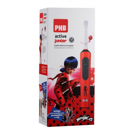 PHB ESCOVA ELÉTRICA RECARREGÁVEL ATIVE JUNIOR RED LADYBUG