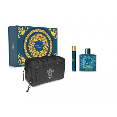 CAIXA VERSACE EROS MAN EAU DE TOILETTE 100 ML  + V10 ML +  NECESSAIRE