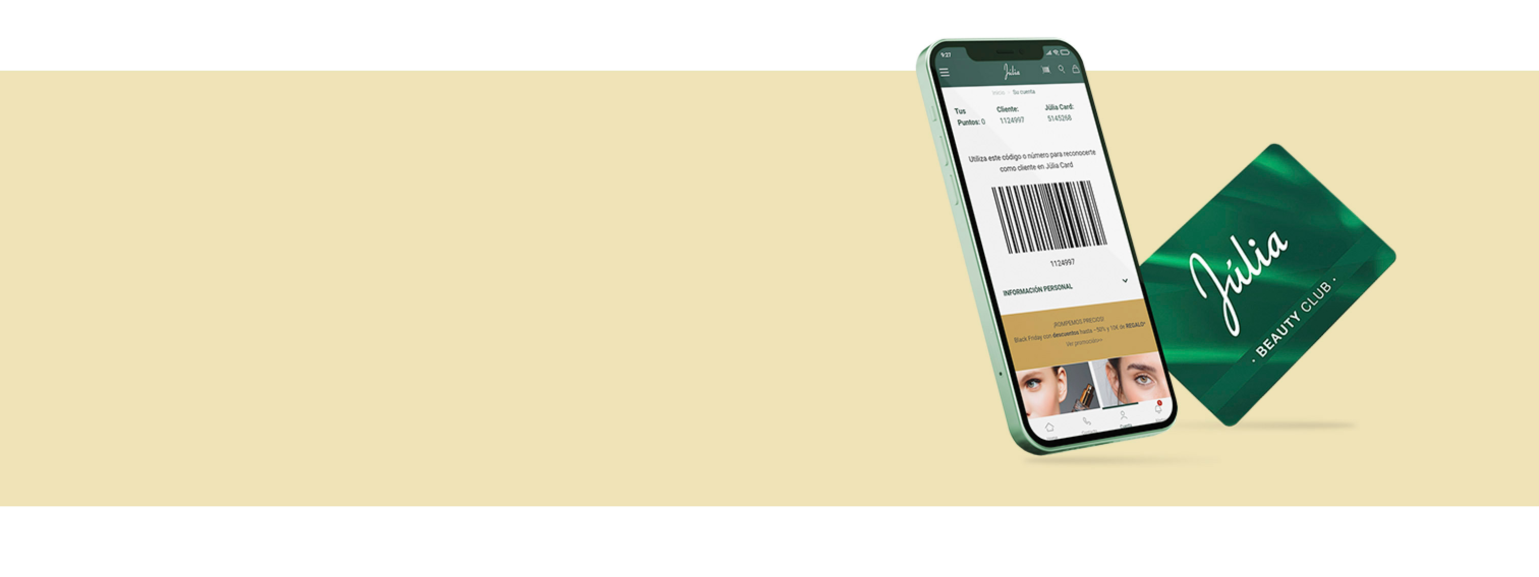 Faça compras para acumular saldo no Beauty Club